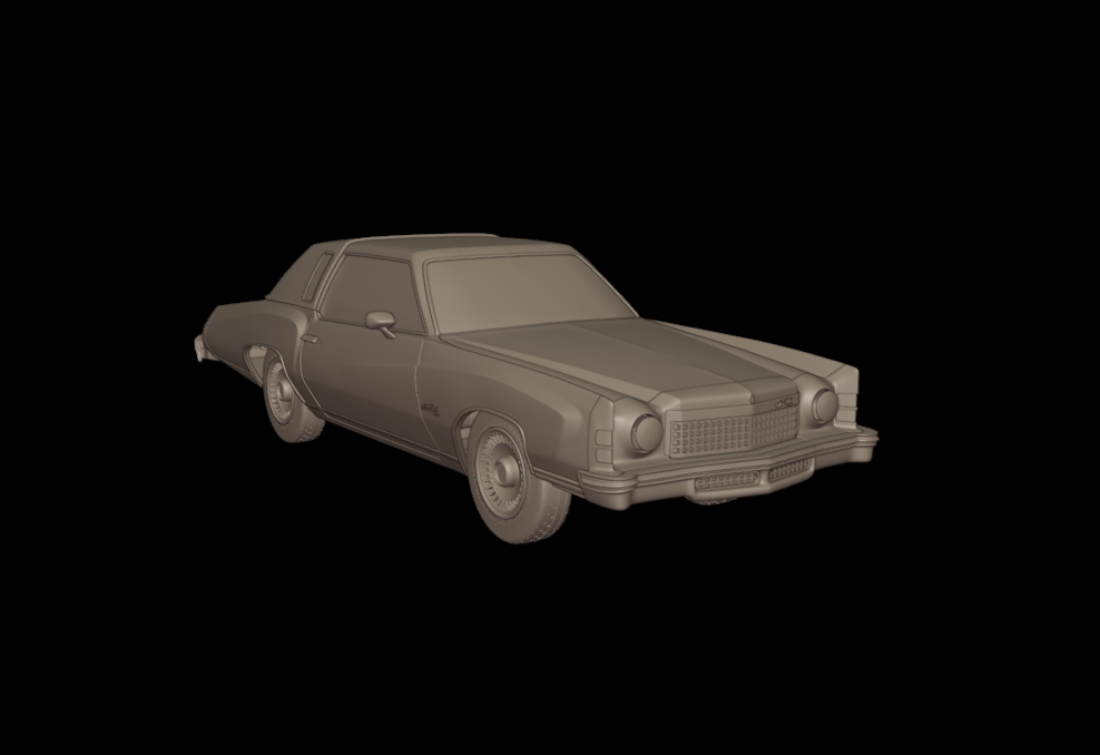 CHEVROLET MONTE CARLO 1974 3D PRINT MODEL
