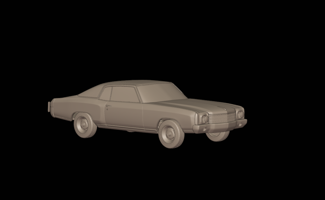 CHEVROLET MONTE CARLO 1970 3D PRINT MODEL