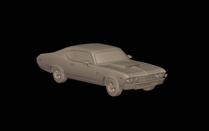 STL FILE chevrolet baldwin motion chevelle 1969 3d print model - ARTISTIT