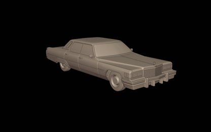 STL FILE cadillac deville sedan 1975 4 doors 3d print model - ARTISTIT
