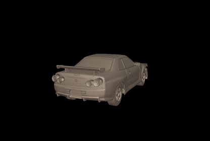 STL FILE 2002 NISSAN SKYLINE R 34 3D PRINT MODEL - ARTISTIT