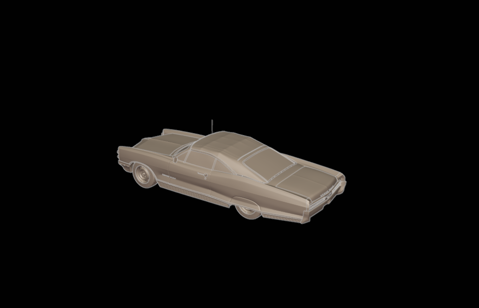 pontiac bonneville 1966 3d print model