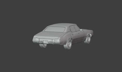STL FILE 1971 Oldsmobile Cutlass Supreme sedan 3d print model - ARTISTIT