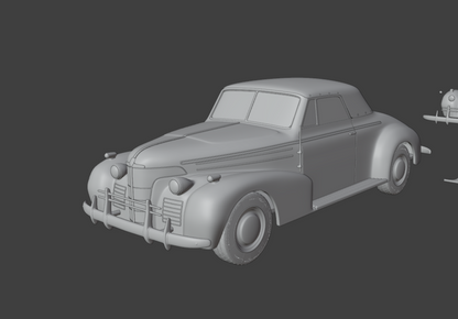 STL FILE Oldsmobile 80 convertible 1939 3d print model - ARTISTIT