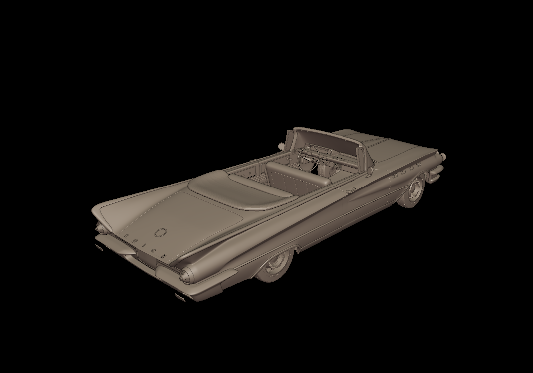 STL FILE Buick LeSabre 1959 two doors convertable 3d print model - ARTISTIT