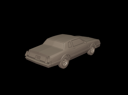 STL FILE chevrolet monte carlo ss 1986 3D PRINT MODEL - ARTISTIT