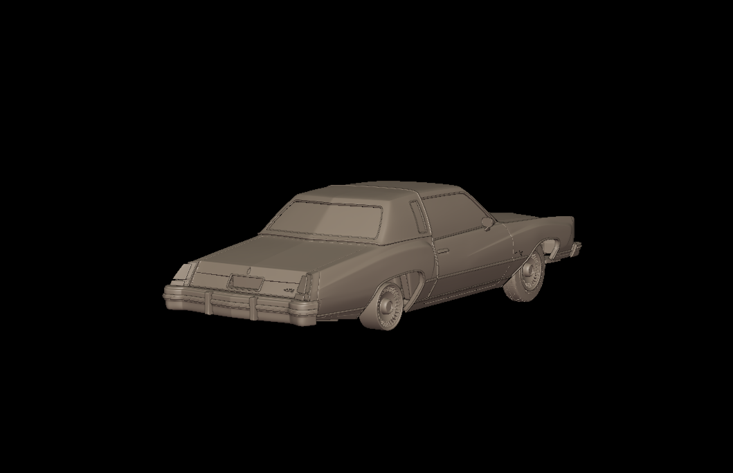 CHEVROLET MONTE CARLO 1976 3D PRINT MODEL
