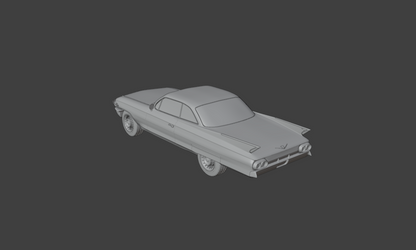 STL FILE 1961 cadillac coupe de ville 3d print model - ARTISTIT