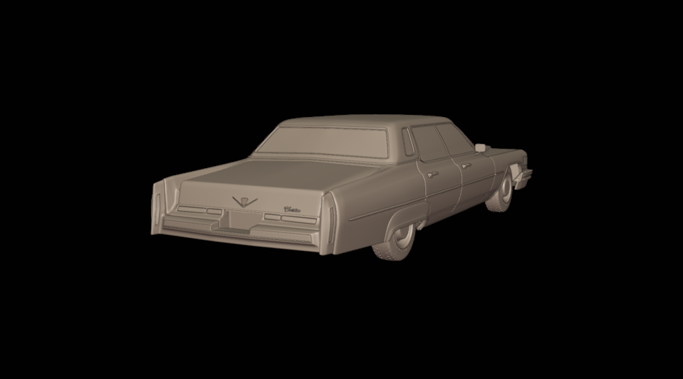 cadillac deville sedan 1975 4 doors 3d print model