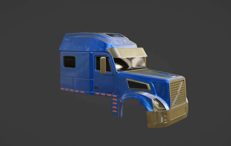 STL FILE 2011 Volvo VT830 Custom TRUCK 3D PRINT MODEL - ARTISTIT