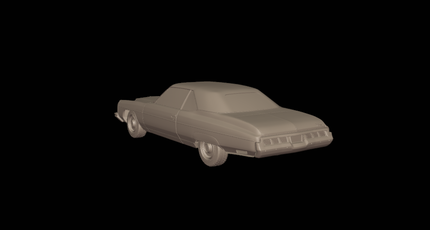 chevrolet caprice convertible 1973 3d print model