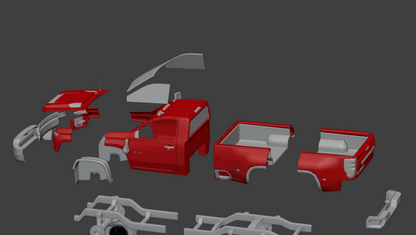 STL FILE 2020 Chevrolet Silverado 3500HD Single Cab - ARTISTIT