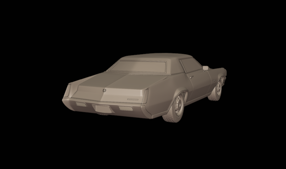 Cadillac fleetwood Eldorado Coupe 1968 3d print model