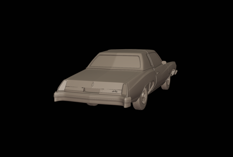CHEVROLET MONTE CARLO 1974 3D PRINT MODEL