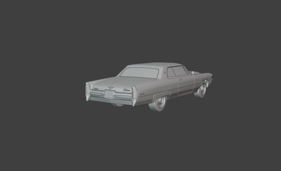 1966 cadillac coupe de ville 3d print model