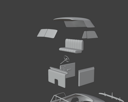 STL FILE Oldsmobile 80 convertible 1939 3d print model - ARTISTIT