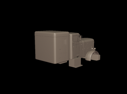 STL FILE Peterbilt 351 1957 SLEEPER TRUCK 3D PRINT MODEL - ARTISTIT