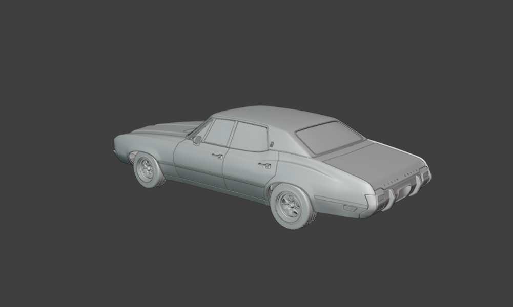 1971 Oldsmobile Cutlass Supreme sedan 3d print model