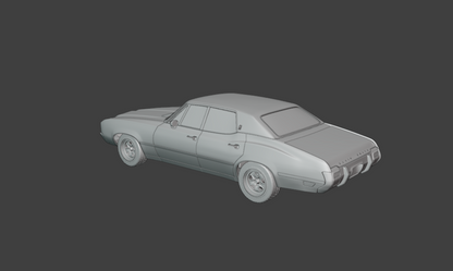 STL FILE 1971 Oldsmobile Cutlass Supreme sedan 3d print model - ARTISTIT