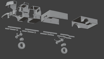 STL FILE CHEVROLET COE TRUCK 1949 V3 - ARTISTIT