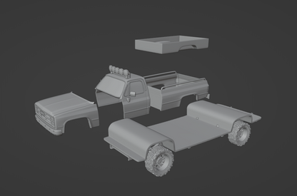 STL FILE GMC Sierra 1500 1985 TRUCK TRUCK - ARTISTIT