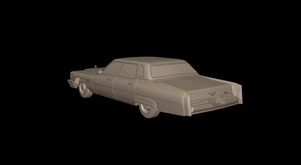 cadillac deville sedan 1975 4 doors 3d print model