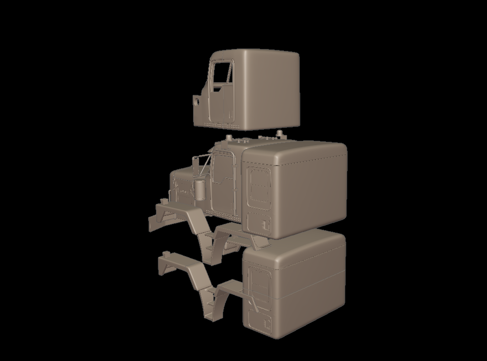 kenworth c500 truck 3d print model