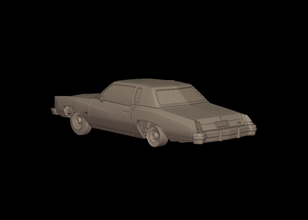 CHEVROLET MONTE CARLO 1976 3D PRINT MODEL