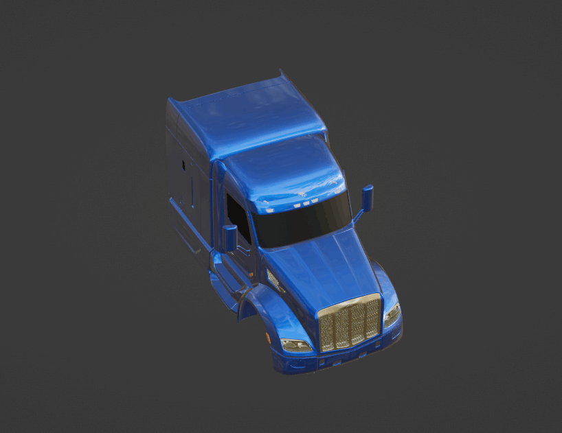 STL FILE 2014 PETERBILT 579 SLEEPER TRUCK 3D PRINT MODEL - ARTISTIT