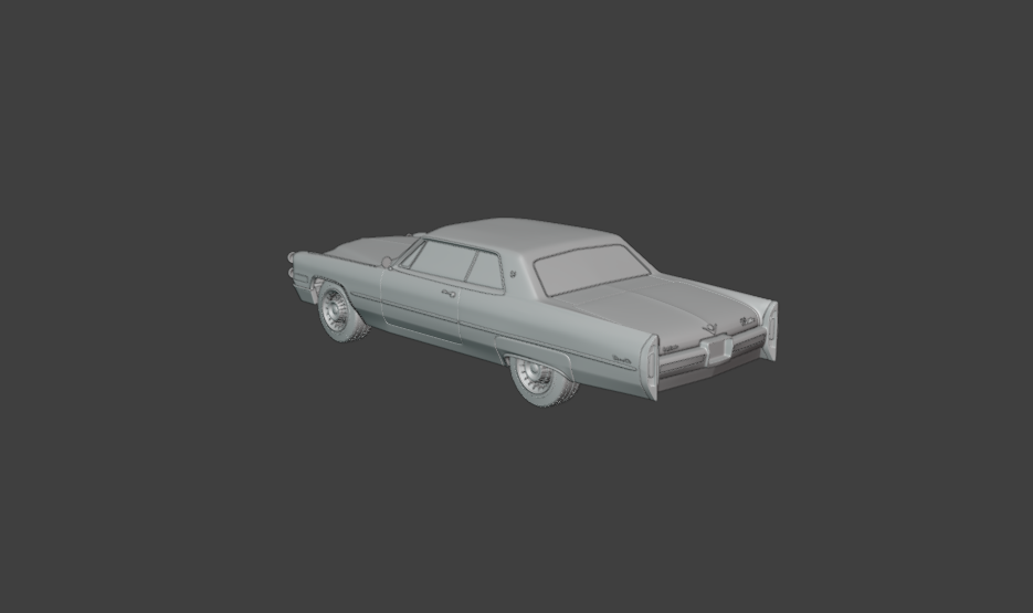 1966 cadillac coupe de ville 3d print model