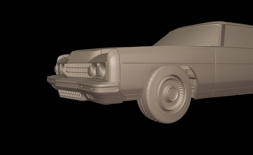 chevrolet caprice convertible 1973 3d print model