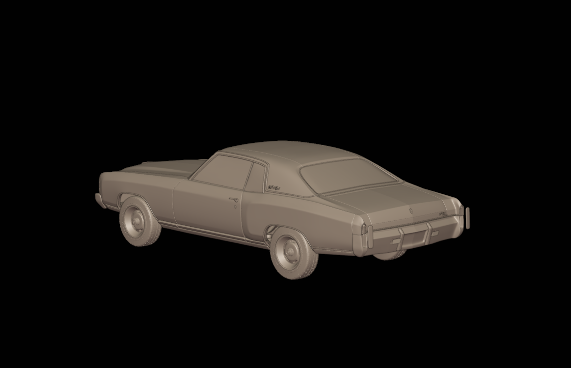 CHEVROLET MONTE CARLO 1970 3D PRINT MODEL