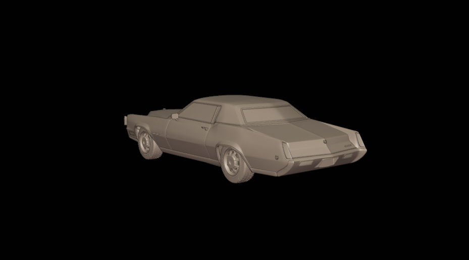 Cadillac fleetwood Eldorado Coupe 1968 3d print model