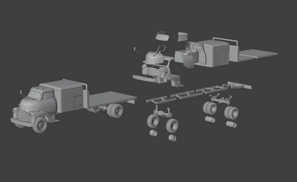 STL FILE CHEVROLET COE TRUCK 1949 V4 - ARTISTIT