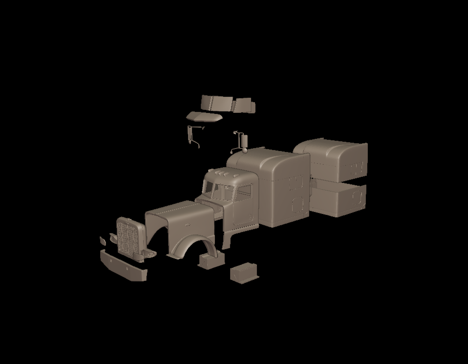 389 PETERBILT 2020 TRUCK 3D PRINT MODEL