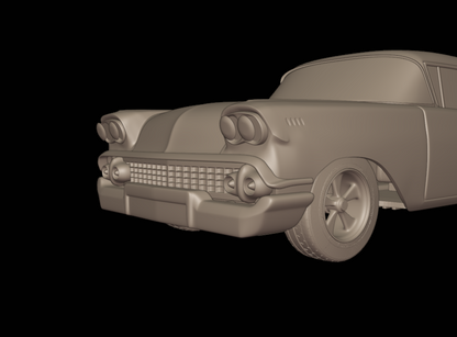 STL FILE chevrolet biscayne 2 door sedan 1958 3d print model - ARTISTIT