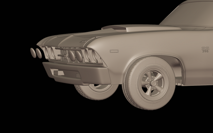 STL FILE chevrolet baldwin motion chevelle 1969 3d print model - ARTISTIT