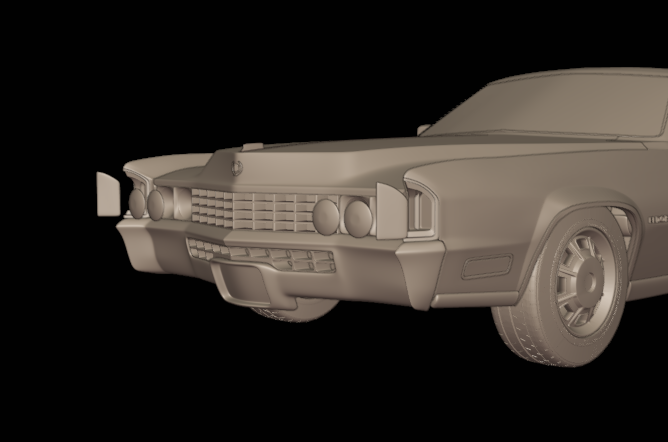 Cadillac fleetwood Eldorado Coupe 1968 3d print model