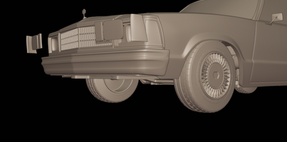 STL FILE CHEVROLET MALIBU CLASSIC 1981 TWO DOORS 3D PRINT MODEL - ARTISTIT