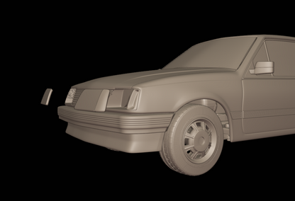 STL FILE chevrolet br monza sl e 2 door 1984 3d print model - ARTISTIT