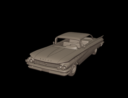 STL FILE Buick LeSabre 1959 two doors hardtop 3d print model - ARTISTIT