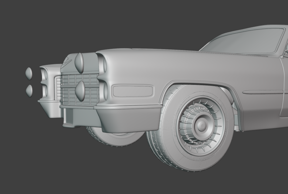 1966 cadillac coupe de ville 3d print model