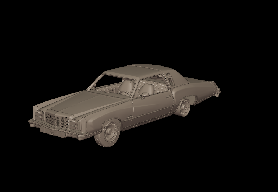 CHEVROLET MONTE CARLO 1976 3D PRINT MODEL