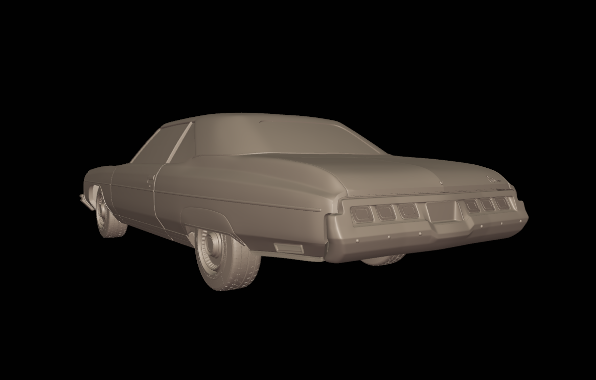 chevrolet caprice convertible 1973 3d print model