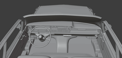 STL FILE 1961 cadillac coupe de ville 3d print model - ARTISTIT