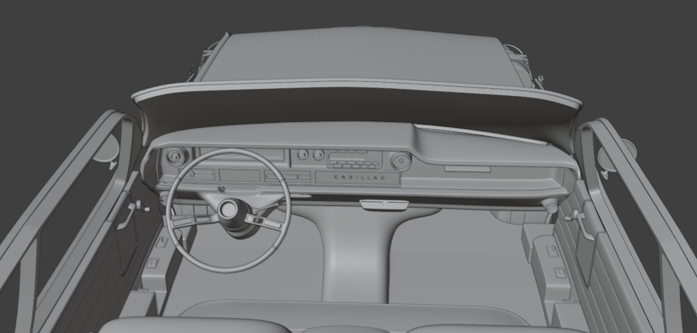 1961 cadillac coupe de ville 3d print model