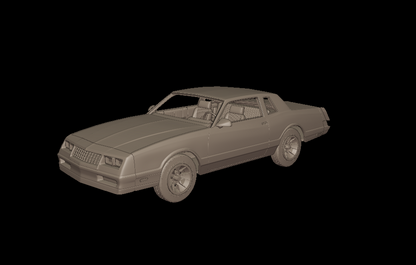 STL FILE chevrolet monte carlo ss 1986 3D PRINT MODEL - ARTISTIT