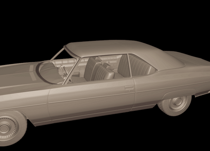 STL FILE chevrolet caprice convertible 1973 3d print model - ARTISTIT