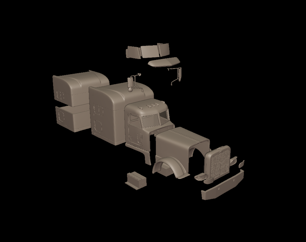 389 PETERBILT 2020 TRUCK 3D PRINT MODEL