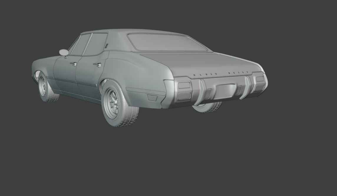 1971 Oldsmobile Cutlass Supreme sedan 3d print model